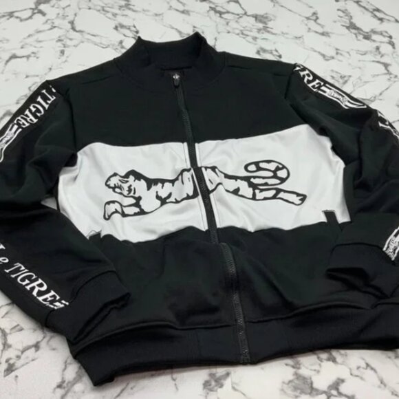 Men's Le Tigre BlackWhite Fleece Track Jacket NWT
